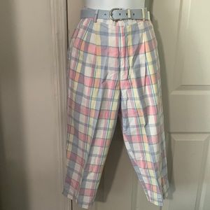 Best American clothing capris square multicolor size 7/8 100%cotton gently used